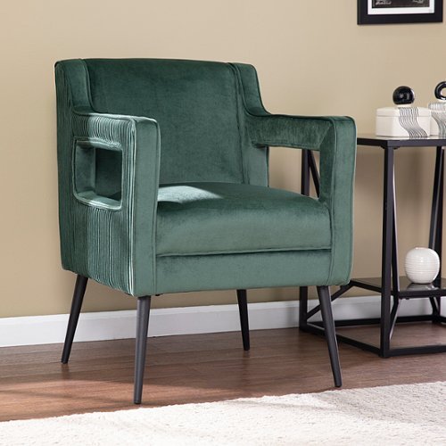 SEI Furniture - Martense Upholstered Accent Chair - Green and black finish
