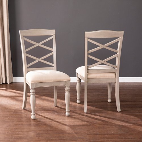 SEI Furniture - Brandsmere Upholstered Dining Chair (set of 2) - Gray finish