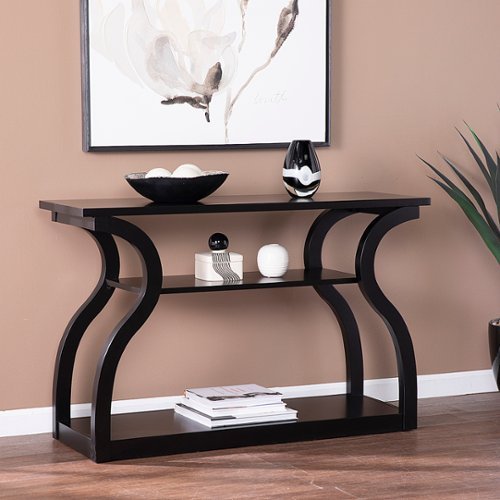 SEI Furniture - Winterfield Display Console Table - Black finish