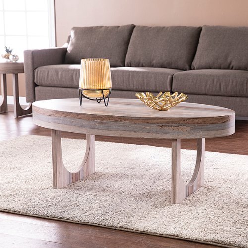 

SEI Furniture - Chadkirk Faux Marble Cocktail Table - Brown faux marble finish