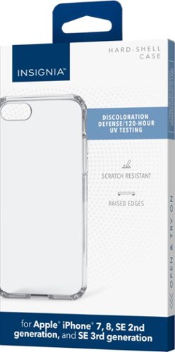 Insignia™ Hard-Shell Case for Apple iPhone 7, 8, SE (2nd generation) and SE (3rd generation) - Clear WORLDWIDE DELIVERY