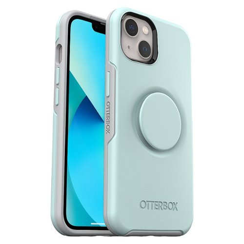 OtterBox - Otter + Pop Symmetry Antimicrobial Case with PopGrip for Apple iPhone 13 - Tranquil Waters