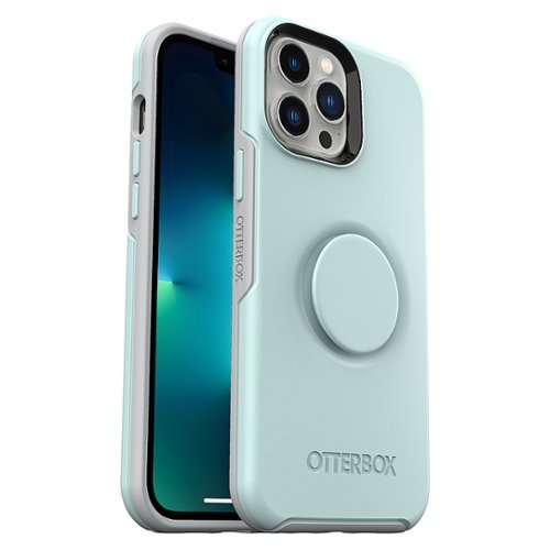OtterBox - Otter + Pop Symmetry Antimicrobial Case with PopGrip for iPhone 13 Pro Max / 12 Pro Max - Tranquil Waters