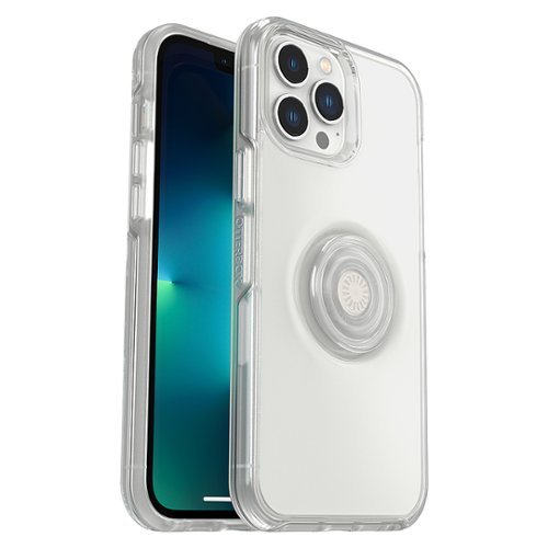 OtterBox - Otter + Pop Symmetry Case with PopGrip for Apple iPhone 13 Pro Max / 12 Pro Max - Clear