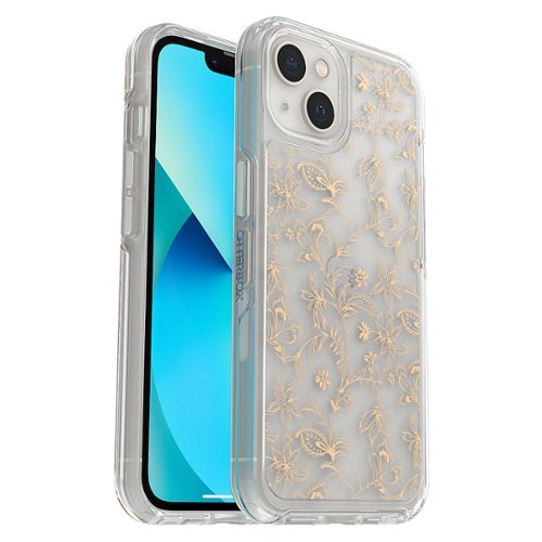 OtterBox - Symmetry Antimicrobial Clear Case for Apple iPhone 13 - Wallflower