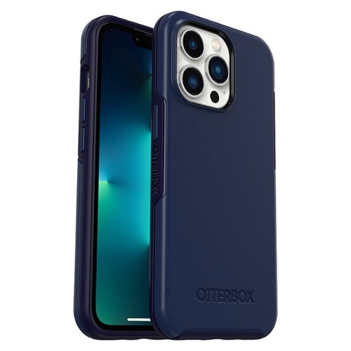 OtterBox - Symmetry Plus Antimicrobial MagSafe Case for Apple iPhone 13 Pro - Navy Captain