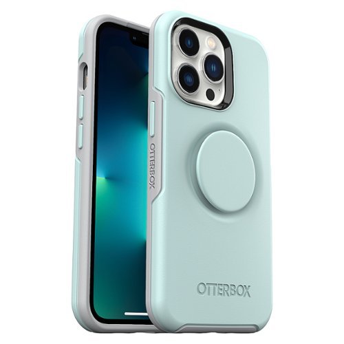 OtterBox - Otter + Pop Symmetry Antimicrobial Case with PopGrip for Apple iPhone 13 Pro - Tranquil Waters