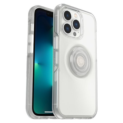 OtterBox - Otter + Pop Symmetry Clear Case with PopGrip for Apple iPhone 13 Pro - Clear