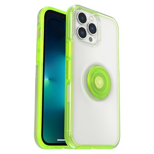 OtterBox - Otter + Pop Symmetry Case with PopGrip for Apple iPhone 13 Pro Max / 12 Pro Max - Limelite