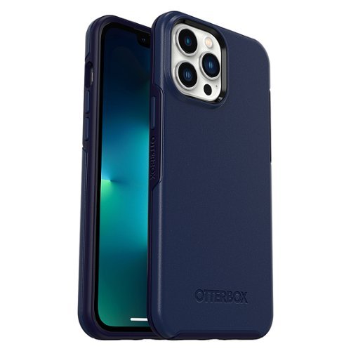 OtterBox - Symmetry Plus Antimicrobial MagSafe Case for Apple iPhone 13 Pro Max / 12 Pro Max - Navy Captain
