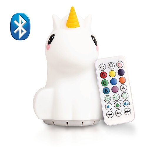 Lumipets LED Kids' Night Light Unicorn Bluetooth Lamp with Remote - White
