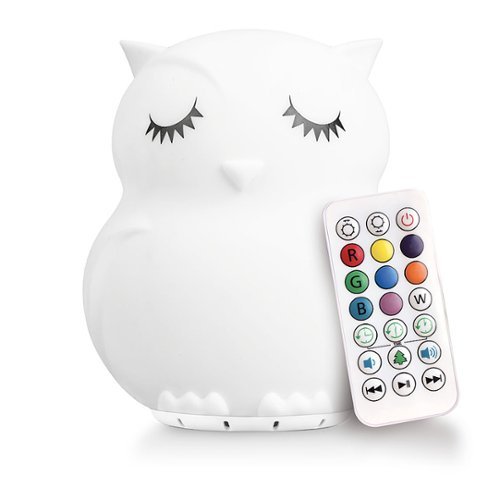 

LumiPets - LED Kids' Night Light Owl Bluetooth Lamp with Remote - White
