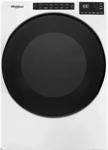 Front. Whirlpool - 7.4 Cu. Ft. Stackable Electric Dryer with Wrinkle Shield - White.