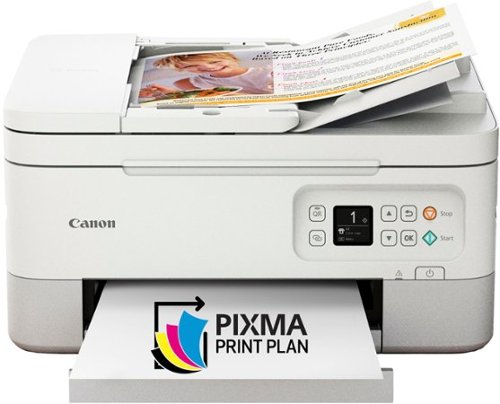 Canon - PIXMA TR7020a Wireless All-In-One Inkjet Printer - White-Front_Standard 