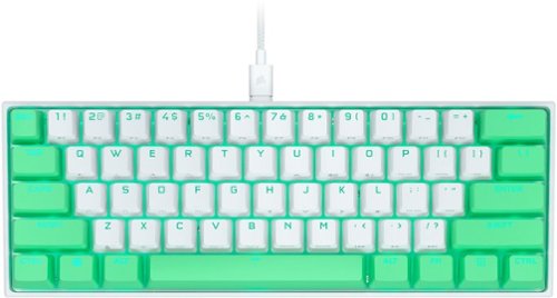 CORSAIR - K65 RGB Mini Wired 60% Mechanical Cherry MX SPEED Linear Switch Gaming Keyboard with PBT Double-Shot Keycaps - Flavor Rush Hint of Mint