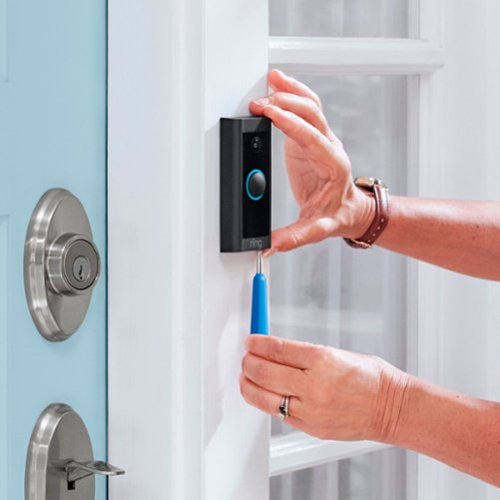 RING WI-FI SMART VIDEO DOORBELL - WIRED WITH CHIME - BLACK BUY ONLINE