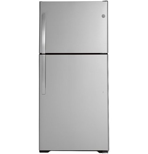 GE - 19.2 Cu. Ft. Top-Freezer Refrigerator - Stainless Steel