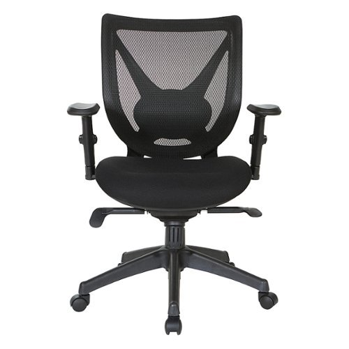 

OSP Home Furnishings - Mesh Adjustable Managers Chair - Black