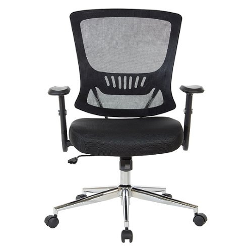 

OSP Home Furnishings - Mesh Back & Seat Task Adjustable Chair - Black