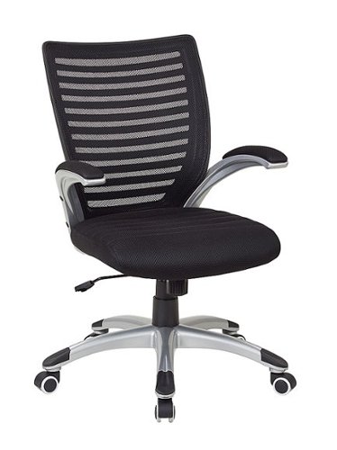 

OSP Home Furnishings - Mesh Seat and Screen Back Managers Chair - Black