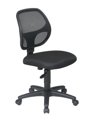 

OSP Home Furnishings - Mesh Screen Back Adjustable Task Chair - Black