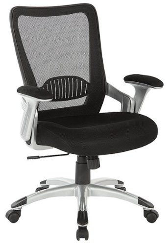 

OSP Home Furnishings - Screen Back Office Chair with Mesh Seat - Black