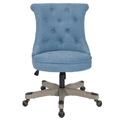 OSP Home Furnishings - Hannah Tufted Office Chair - Sky-Front_Standard 