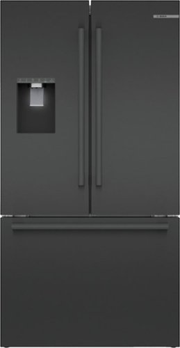 Bosch - 500 Series 26 Cu. Ft. French Door Smart Refrigerator with External Water and Ice - Black Stainless Steel