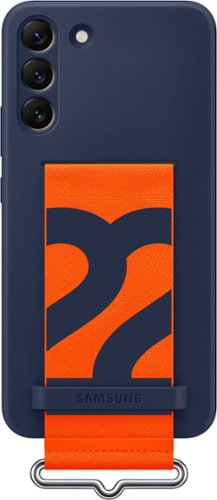 Samsung - Galaxy S22+ Silicon with Strap - Navy