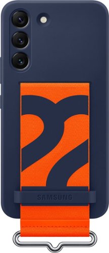 Samsung - Galaxy S22 Silicon with Strap - Navy