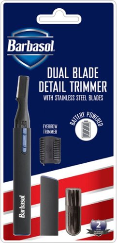 Barbasol Detail Trimmer with comb for Eyebrows - Black