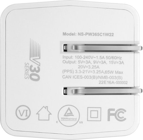 Insignia™ 65W USB-C Compact Wall Charger for MacBook Pro, MacBook Air, and most USB-C Laptops - White BUY ONLINE