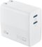 Insignia™ - 65W Dual Port USB-C Compact Wall Charger for MacBook Pro, MacBook Air, and most USB-C Laptops - White-Front_Standard