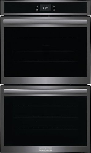 Frigidaire - Gallery 30" Double Electric Wall Oven with Total Convection - Black Stainless Steel