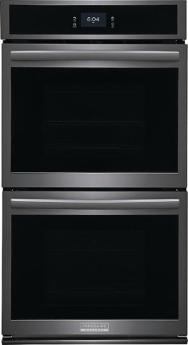Frigidaire - Gallery 27" Double Electric Wall Oven with Total Convection - Black Stainless Steel