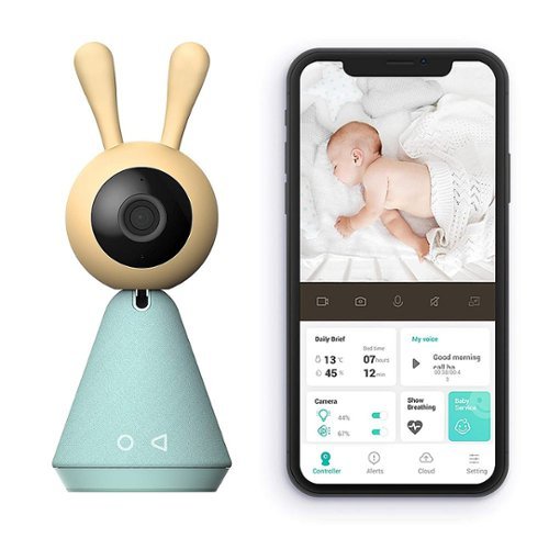 Kami by YI - Baby Monitor with Camera and Audio Video, Night Vision, Night Light, Temperature and Humidity Detection, 2-Way Audio - Mint