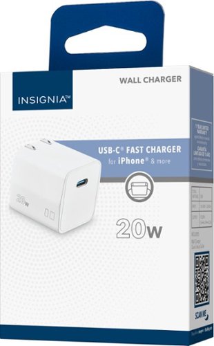 Insignia™ 20W USB-C Fast Charger for iPhone 15/14/13/12/11/X/8 series, iPhone SE - White BUY IN MIDDLE EAST