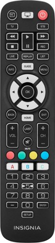 Insignia™ - 3-Device Backlit Universal Remote - Black