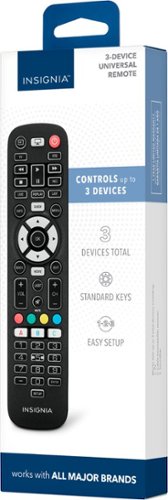Insignia™ 3-Device Universal Remote - Black GLOBAL SHIPPING