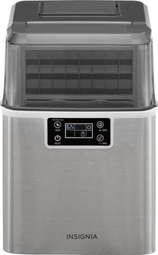 Insignia™ - Portable Clear Ice Maker with Auto Shut-off - Stainless Steel