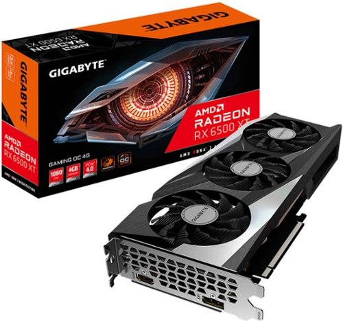 GIGABYTE - Tarjeta gráfica Radeon RX 6500 XT GAMING OC 4GB 64-bit GDDR6 con ventiladores WINDFORCE 3X - Negro