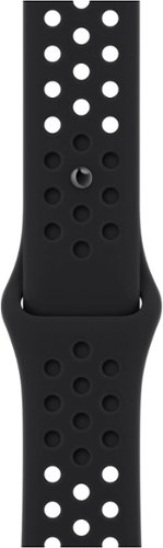 Apple - 45mm Nike Sport Band - S/M - Black/Black-Angle_Standard 