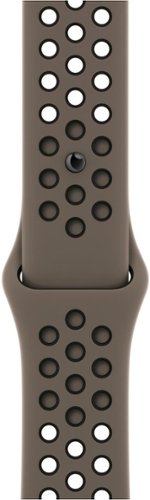Apple - 45mm Olive Gray/Black Nike Sport Band - S/M - Olive Grey/Black-Angle_Standard 