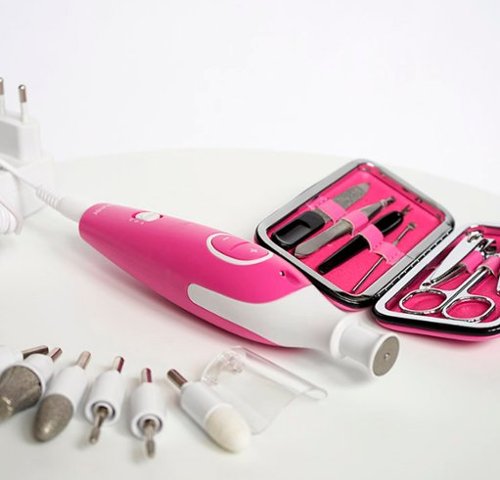Beurer 18-piece Manicure/Pedicure Device and Nail Set - Pink/White HOW TO BUY