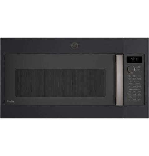 GE Profile - Profile Series 1.7 Cu. Ft. Convection Over-the-Range Microwave with Sensor Cooking and Chef Connect - Black slate