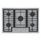 Bosch - 500 Series 30" Built-In Gas Cooktop with 5 burners - Stainless Steel-Front_Standard