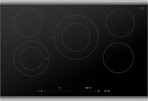 Front. Bosch - Benchmark Series 30" Built-In Electric Cooktop with 5 elements and Stainless Steel Frame - Black.