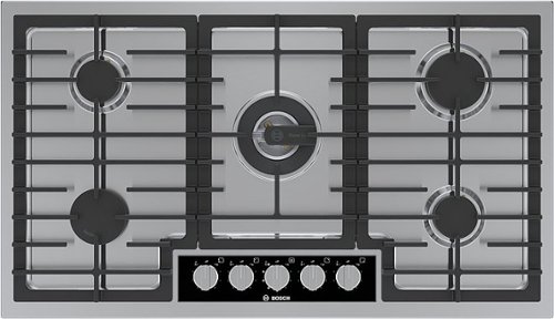 

Bosch - Benchmark Series 36" Built-In Gas Cooktop with 5 burners - Stainless steel