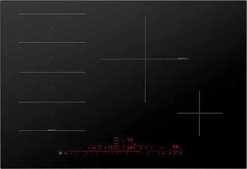 Front. Bosch - Benchmark Series 30" Built-In Electric Induction Cooktop with 4 elements and Wifi, Frameless - Black.