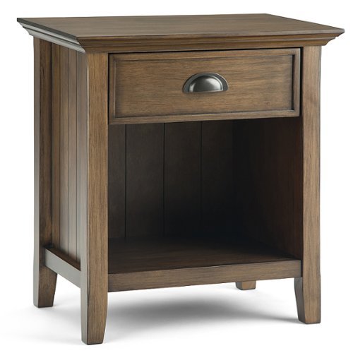 Simpli Home - Acadian Bedside Table - Rustic Natural Aged Brown
